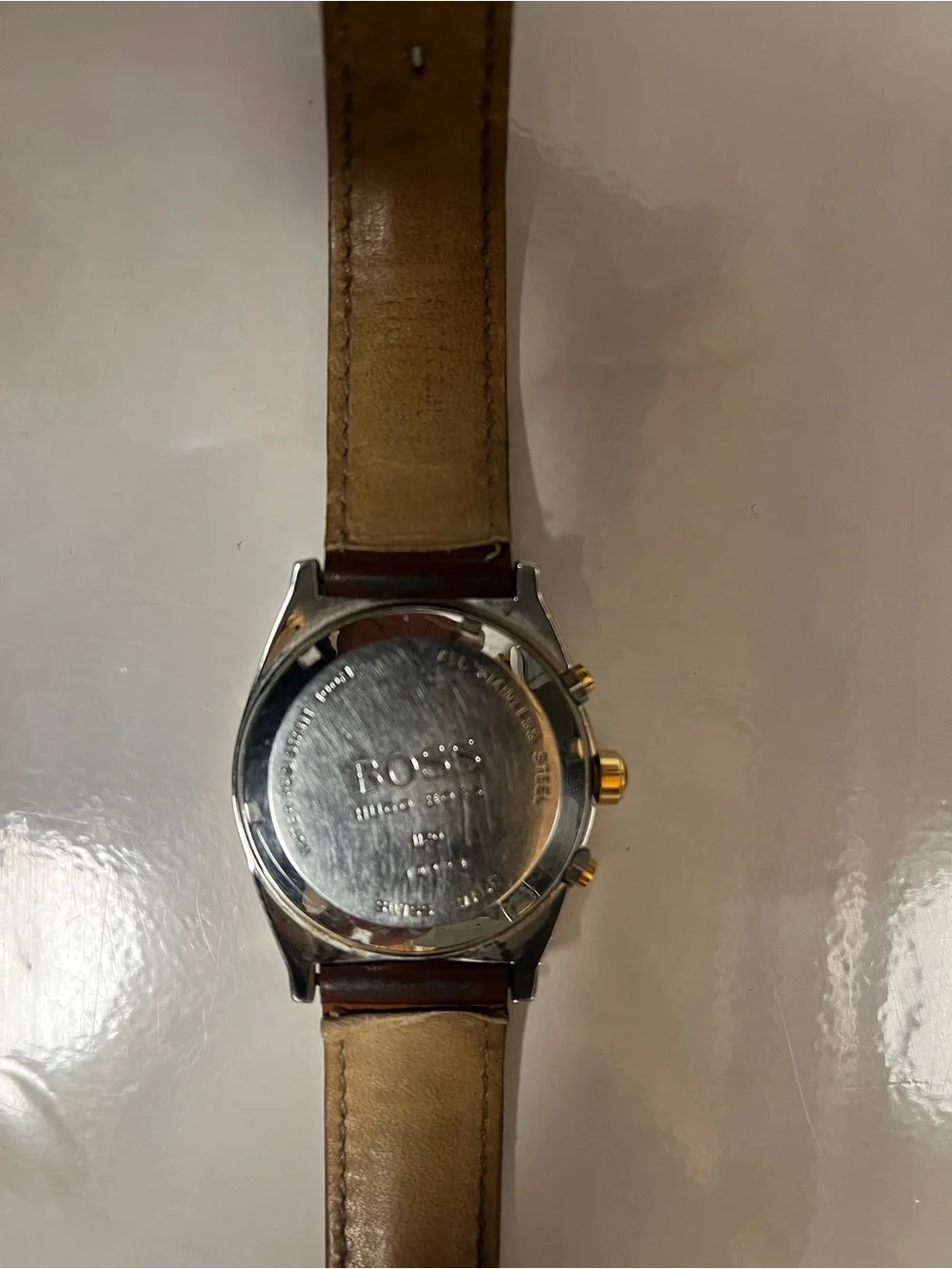 BOSS Brown Leather Men's Chronograph Watch